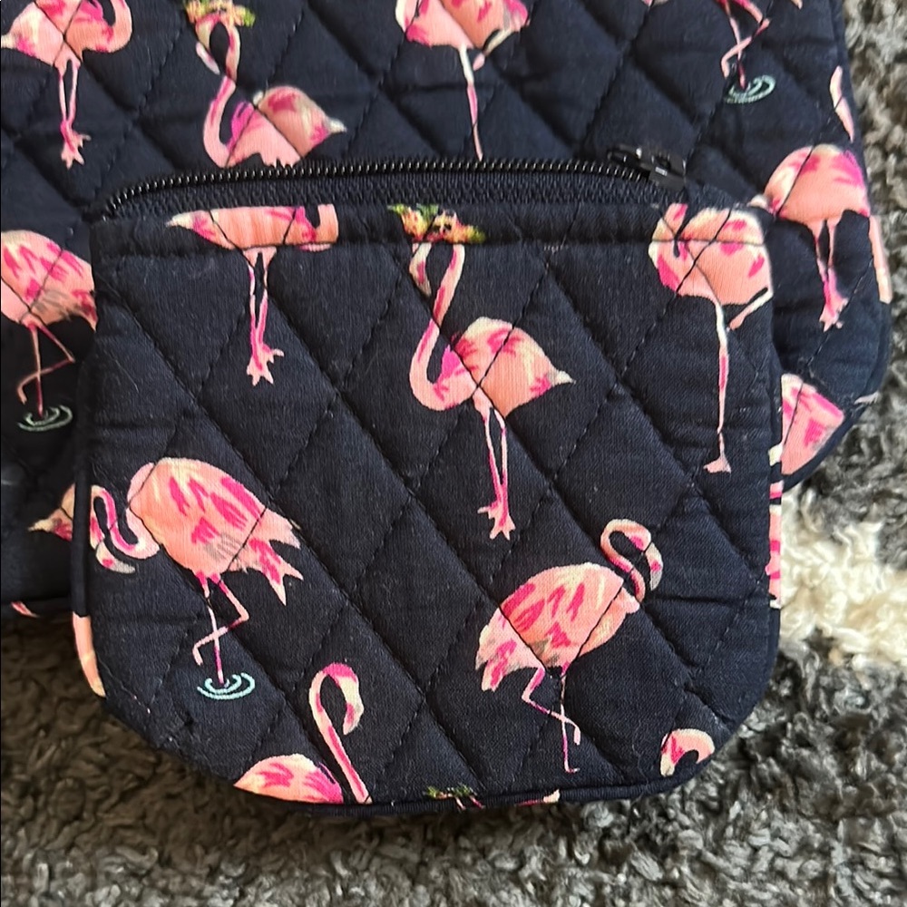 Vera Bradley Flamingo Print Accessory Set - Pink and Black - Picture 5 of 7